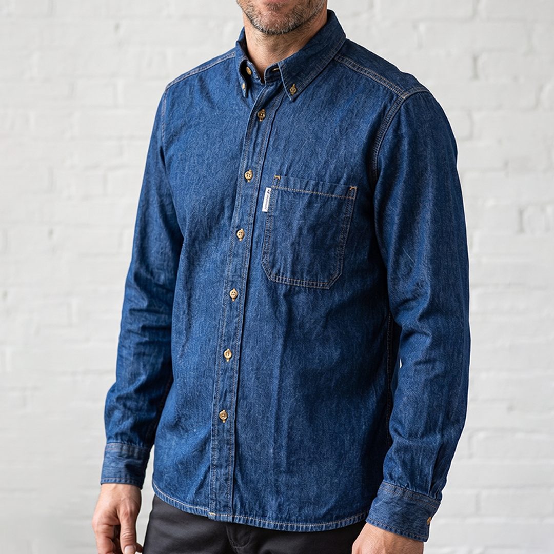 Camisola 14 Oz. Mezclilla Suavizada Providencia Azul Marino CA14MSSH - 2